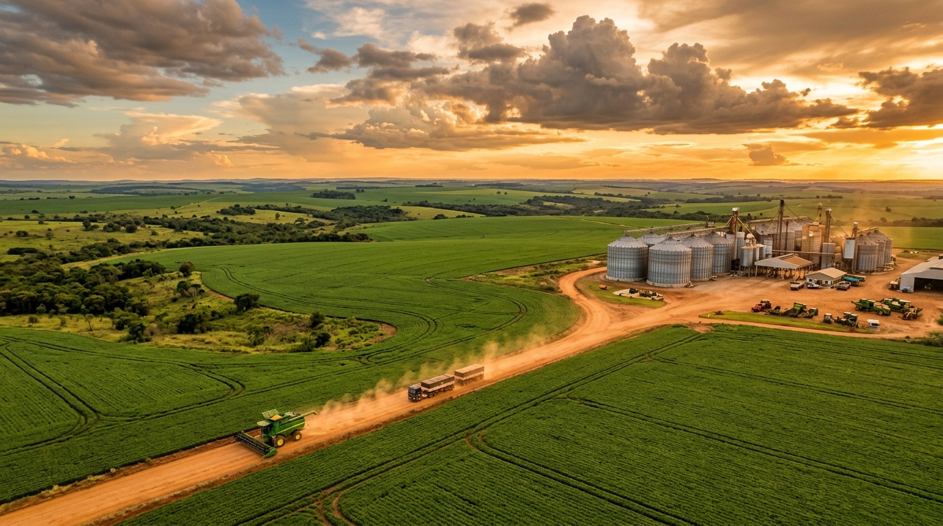 Operação agrícola moderna no Brasil